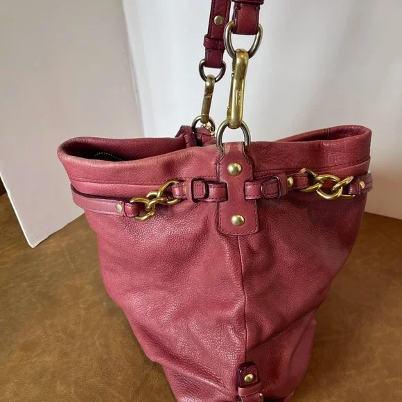 Coach Pebbled Leather Hobo Shoulder Bag - Picture 4 of 15